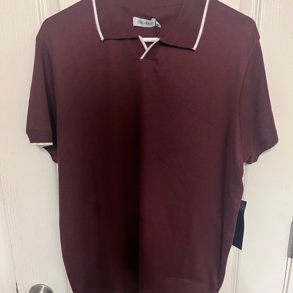 Spring+Mercer Men's Maroon Polo Shirt - Picture 2 of 6